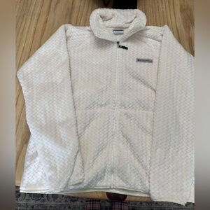Columbia Cream Textured Fleece Jacket